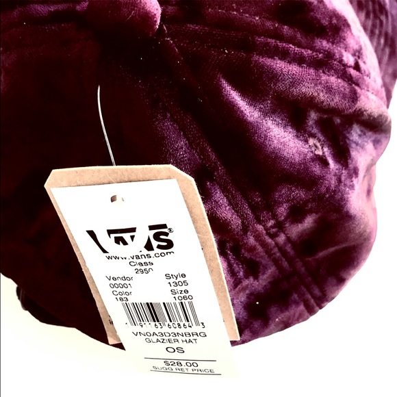 1 Left NWT Vans Velvet Crush Glazier Baseball Cap - Picture 3 of 8